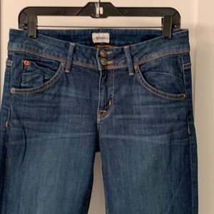 Hudson mid rise boot cut jeans with flap pockets